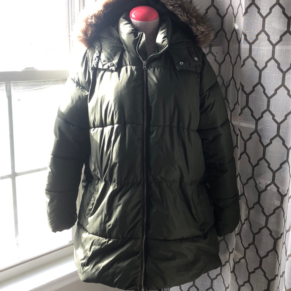 Puffed coat Olive Green